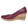 Pantofi dama casual din piele naturala cu platforma de 7 cm MARA GRENA