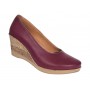 Pantofi dama casual din piele naturala cu platforma de 7 cm MARA GRENA