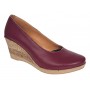 Pantofi dama casual din piele naturala cu platforma de 7 cm MARA GRENA