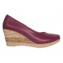 Pantofi dama casual din piele naturala cu platforma de 7 cm MARA GRENA