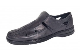 Pantofi barbati gri casual decupati din piele naturala  GKR24GRI