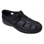 Sandale barbati casual din piele naturala Negru Box SCVA280N