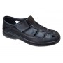 Sandale barbati casual din piele naturala Negru Box SCVA280N