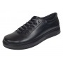 Pantofi barbati casual sport din piele naturala cu elastic negru Cairo SP2021CN