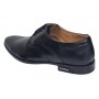 Pantofi barbati eleganti din piele naturala de culoare neagra PNOU371N