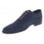 Pantofi barbati bleumarin din piele naturala intoarsa cu siret