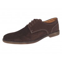 Pantofi barbati casual din piele naturala intoarsa maro PRAMFM