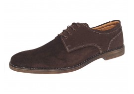 Pantofi barbati casual din piele naturala intoarsa maro PRAMFM
