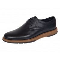 Pantofi barbati casual din piele naturala de culoare Neagra GKR230NS