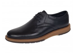 Pantofi barbati casual din piele naturala de culoare Neagra GKR230NS