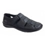 Sandale barbati casual din piele naturala Negru Box SCVA280N