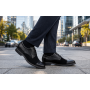 Pantofi barbati negri din piele naturala – eleganti & casual, confort zilnic - 858NN