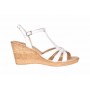 Sandale dama din piele naturala cu platforme Alb Box - S51ABOX
