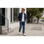 Pantofi barbati casual din piele naturala Kairo Alb Box