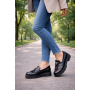 Pantofi dama casual din piele naturala culoare neagra Sasha