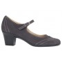 Pantofi dama eleganti din piele naturala intoarsa, gri, toc de  5cm, foarte comozi P104GRIVEL