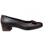 Pantofi dama din piele naturala box cu funda STD21NBOX