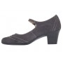 Pantofi dama eleganti din piele naturala intoarsa, gri, toc de  5cm, foarte comozi P104GRIVEL
