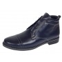 Ghete barbati casual din piele naturala imblanite Bleumarin BOND1BL