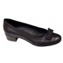 Pantofi dama din piele naturala box cu funda STD21NBOX