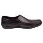 Pantofi barbati casual din piele naturala cu elastic Negru GKR82N