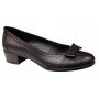 Pantofi dama din piele naturala box cu funda STD21NBOX