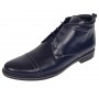 Ghete barbati casual din piele naturala imblanite Bleumarin BOND1BL