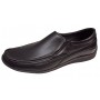 Pantofi barbati casual din piele naturala cu elastic Negru GKR82N