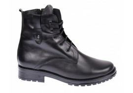 Ghete dama negre, imblanite, casual, elegante din piele naturala - BOC75N