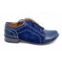 Pantofi dama casual din piele naturala box cu piele intoarsa - P53BLVELBOX