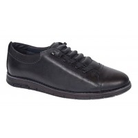 Pantofi barbati casual piele naturala de culoare neagra GKR120N