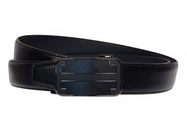 Curea barbati eleganta din piele naturala de culoare neagra pentru costum TK15N