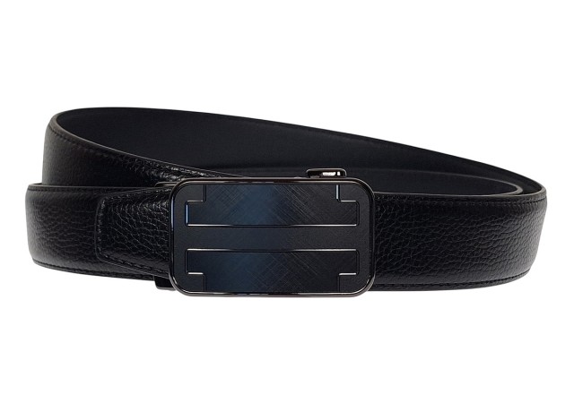 Curea barbati eleganta din piele naturala de culoare neagra pentru costum TK14N