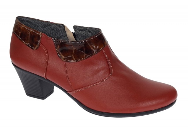 Botine dama din piele naturala cu fermoar culoare neagra Orto MV5NORT