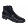 Ghete barbati casual imblanite din piele naturala Negru cu fermoar GB120N