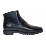 Ghete barbati casual imblanite din piele naturala Negru cu fermoar GB120N