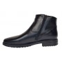 Ghete barbati casual imblanite din piele naturala Negru cu fermoar GB120N