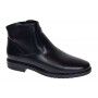 Ghete barbati casual imblanite din piele naturala Negru cu fermoar GB120N