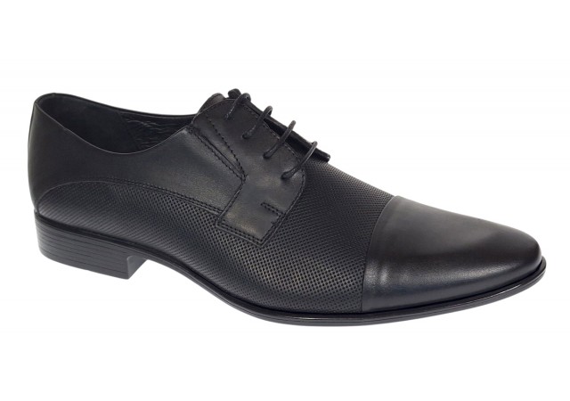 Pantofi barbati eleganti din piele naturala - Model Negru SIR085NP