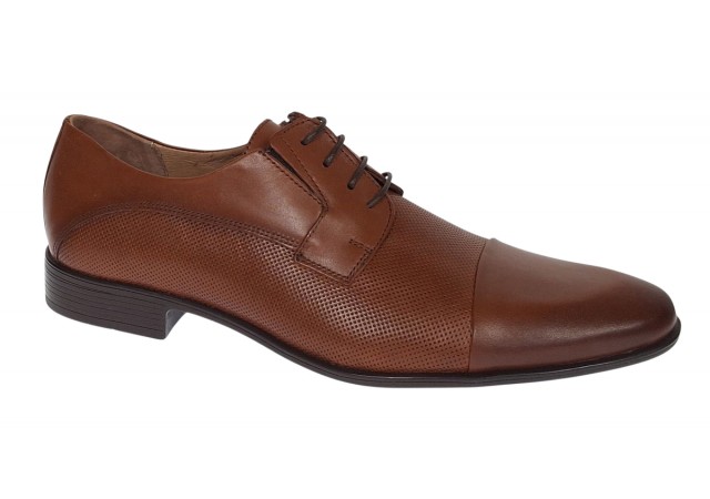 Pantofi barbati eleganti din piele naturala maro SIR085MP