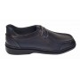 Pantofi casual barbati din piele naturala pe calapod lat - Bleumarin GKR11BL
