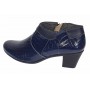 Botine dama din piele naturala cu fermoar MV4 Croco Bleumarin BT