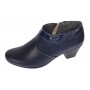Botine dama din piele naturala cu fermoar MV4 Bleumarin BT