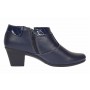 Botine dama din piele naturala cu fermoar MV4 Bleumarin BT