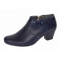 Botine dama din piele naturala cu fermoar MV4 Bleumarin BT