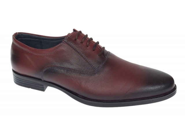 Pantofi barbati eleganti din piele naturala - Visiniu GKR84VIS