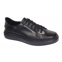 Pantofi barbati casual sport negri din piele naturala  GKR118N