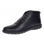 Ghete barbati casual din piele naturala imblanite Negre GS2021N