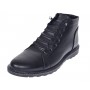 Ghete barbati casual din piele naturala imblanite Negre GS2021N