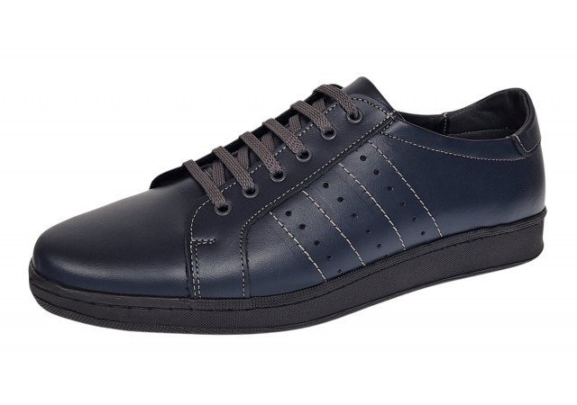 Pantofi barbati sport, din piele naturala bleumarin ADTIMBL
